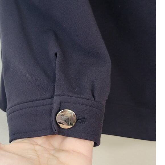 Anne Klein Blazer Womens Size 12 Navy Corpcore Office Attire Preppy Classiccore - Picture 6 of 7